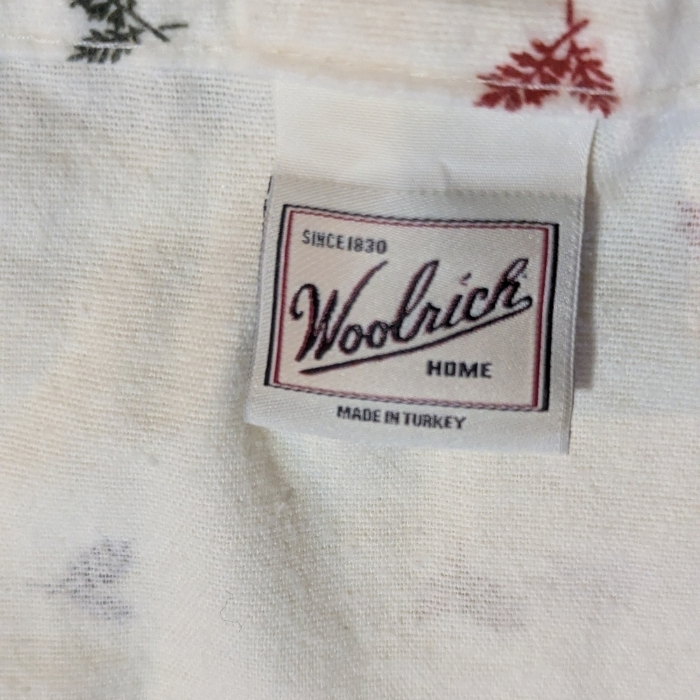 Woolrich Twin Flannel Flat Sheet Ivory Leaves Premium Weight cotton Cottagecore - Picture 3 of 4